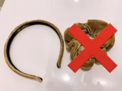 アレクサンドルドゥパリ カチューシャ シュシュ ベロア セット