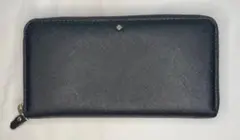 ケイトスペード 黒 長財布 スペードロゴ 水玉
