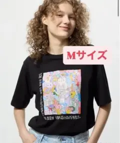 POP MART コラボ Mサイズ ブラックTシャツ