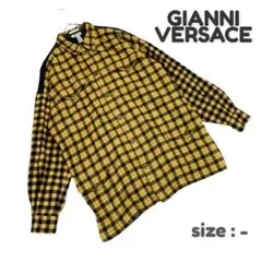 GIANNI VERSACE ジャンニヴェルサーチェ チェックネルシャツ