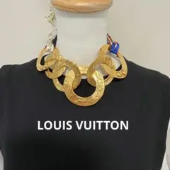 未使用級　ルイヴィトン　ビジューフラール　ルイーズ　スカーフリング　ゴールド LOUIS VUITTON ルイヴィトン スカーフリング ビジューフラール