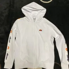 ellesse パーカー ホワイト フード ジップ M