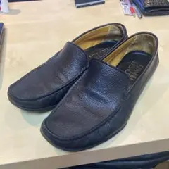 GIANNI VERSACE 黒 レザースリッポン