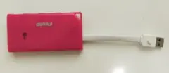 BUFFALO USBハブ BSH4U18PK バッファロー　ピンク