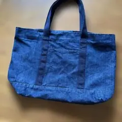 Back Rush デニム地　手作り風キャンバス トートバッグ