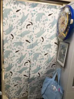 のれん　しろくまブルー