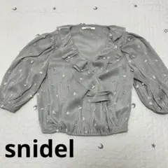 【snidel スナイデル 】リトルフラワー　チュールブラウス 花柄　ラメ