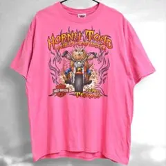00s ハーレーダビッドソン 公式 ディーラー アニマル Tシャツ ピンク XL