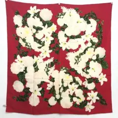【美品】9B385/シャネル/スカーフ/フラワー/花柄/マルチカラー/シルク