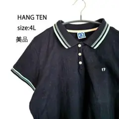 HANG TEN レディース ポロシャツ 大きめ 体形カバー