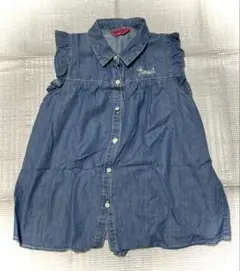 【使用品】Fiorucci デニム風　フリル袖シャツ