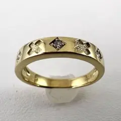 K18 リング ダイヤ 3ps 0.07ct 9号アップ 2.6 g