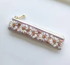 インド刺繍リボン　ミニポーチ