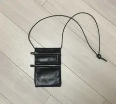 STUDIOUS 黒 レザー サコッシュ