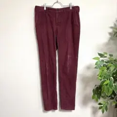 COMME CA ISMコムサイズム　コーデュロイパンツ M えんじ色　シンプル
