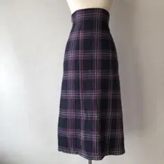 スナイデル ハイウエスト ミモレ丈 チェックスカート F