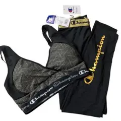 Champion サイズM ゴールド　黒 スポーツブラ ヨガ
