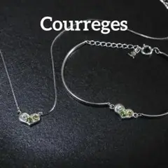 【匿名配送】 クレージュ ネックレス ブレスレット セット ハート 緑
