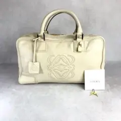 LOEWE アマソナ 36 ナッパレザー ハンドバッグ アナグラム 大容量