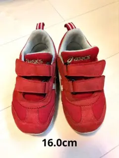 asics アシックス スニーカー 16㎝ 赤 レッド
