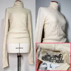 HERMES エルメスカシミヤ30%ハイネックニット