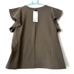 新品 UNIQLO＊ラッフルスリーブTシャツ オリーブ