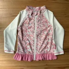 ラッシュガード 90cm ピンク花柄(株)フィット製
