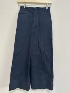 MACPHEE TOMORROWLAND クロップドワイドパンツ　ネイビー