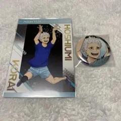 ハイキュー!! 缶バッジ＆ポストカード 星海光来