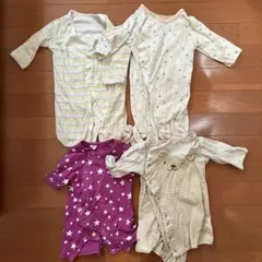 50~60サイズ4枚セット/ロンパース 、カバーオール