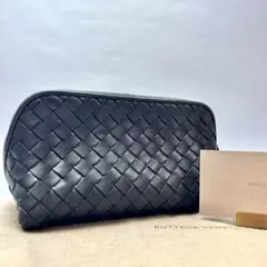 BOTTEGA VENETA ポーチ イントレチャート セカンドバッグ 黒