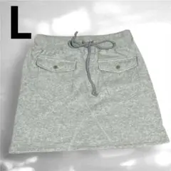 グレー スウェットミニスカート L