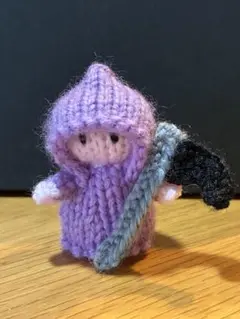 ハロウィン　編みぐるみ　死神　ハンドメイド　人形