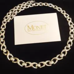 MONET　モネ　シルバー　ネックレス　 チェーン　チョカー　長い　ヴィンテージ