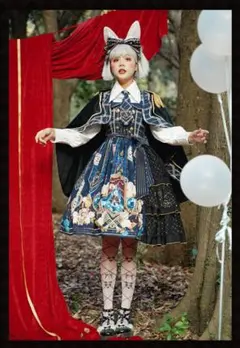 青 jsk ヒットドレス ゴージャスロリータドレス ワンピース