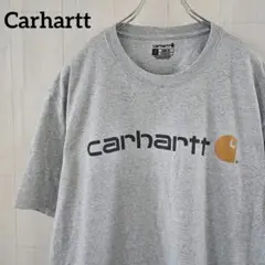 【人気】carhartt カーハート プリント Tシャツ 半袖 グレー L