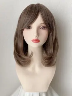 新品　フルウィッグ　ミディアム　グラデーション　耐熱　ウィッグ　一点限り