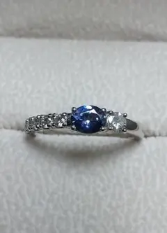 0.37ct ベニトアイト リング ダイヤ 鑑別書つき