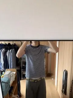 短丈 ボーダーtシャツ