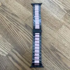 【新品未使用】OKUOKU Apple Watchバンド Mサイズ 黒×ピンク