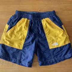 THE NORTH FACE 水着 ネイビー/イエロー　140内側のタグ一部なし