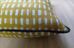 ☆両面 sora check ☆ロゴ入り♪パイピングクッションカバー♪
