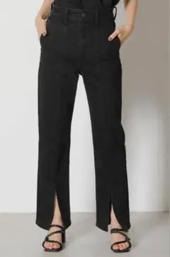 AZUL BY MOUSSY フロント　スリット　デニム　フレア