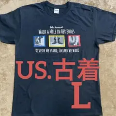 USヴィンテージ 企業Ｔシャツ ブラック ギルダンLsize