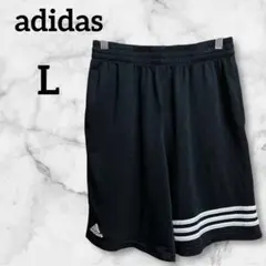 adidas【L】アディダス ブラック ショートパンツ ハーフパンツ スポーツ