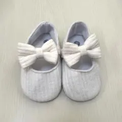 リボン付きホワイトベビーシューズ フォーマル/結婚式