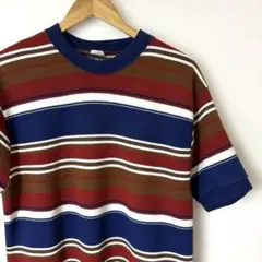 70s Pennys ペニーズ アクリルニット Tシャツマルチボーダー