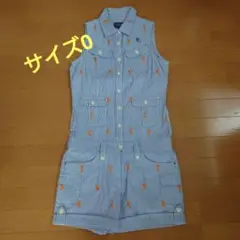 【美品】パーリーゲイツ ノースリーブ サロペット サイズ0 S オールインワン