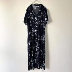 【USED】 開襟襟 シャツワンピース