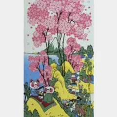 【福招き猫手ぬぐい】　日本製　✩.*˚猫 ☺︎ 花見富士山